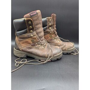 Wolverine EPX Boots Mens 9 EW Steel Toe Lace Up Mid Calf F2892-11 Brown Leather